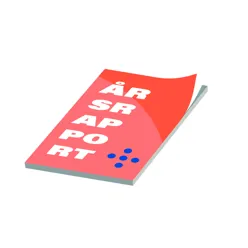 Et rødt og hvitt kort