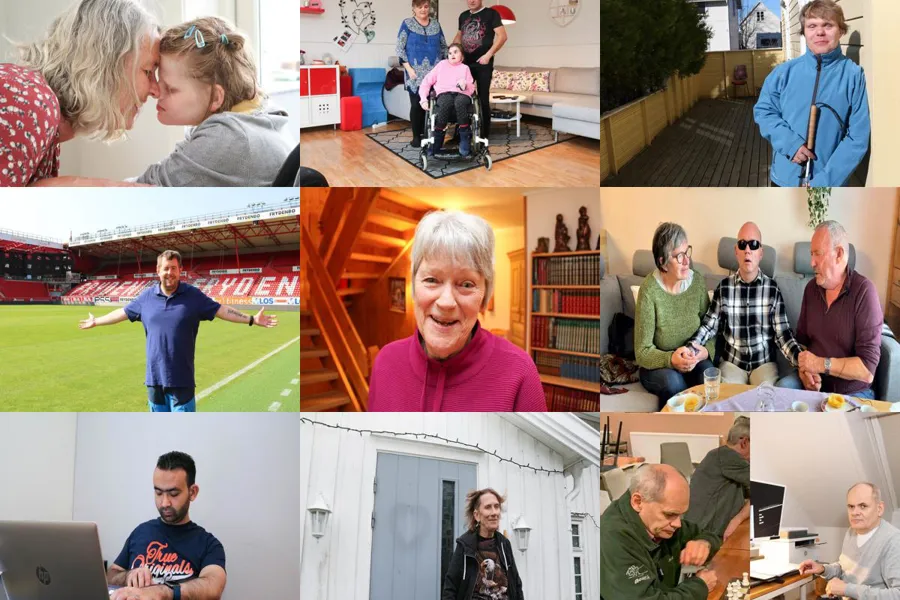 En collage av mennesker som sitter ved bord